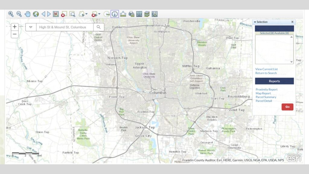official franklin county Map